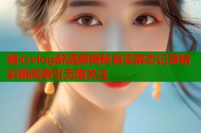 糖心vlog醉酒颜揭秘真实醉态记录精彩瞬间吸引无限关注