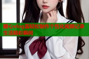 糖心vlog酱轻松制作个性化视频记录生活精彩瞬间