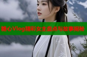 糖心Vlog精彩女主盘点与故事揭秘